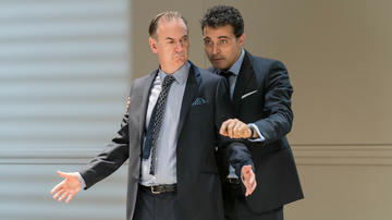 Marc Ritter and Rufus Sewell performing in Art