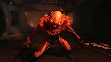 Screenshot of an imp from 'Doom 2016' game.
