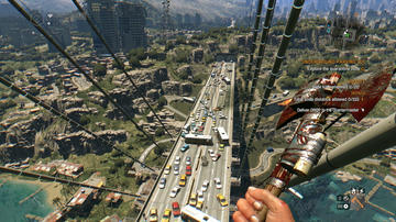 Dying Light: View from the suspension bridge