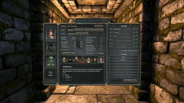 Grimrock character creation screen